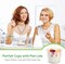 50 Pack 8 OZ Disposable Plastic Cups with Flat Lids,Disposable Ice Cream Cups,Take Away Food Container for Drink,Yogurt,Parfaits,Soups,Snacks,Dessert,Salad,Fast Food,Fruit(With Holes)